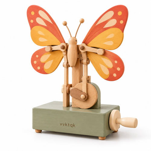 Complete vvktqk Flutter Wings Hand-Crank Toy set on a clean studio background.