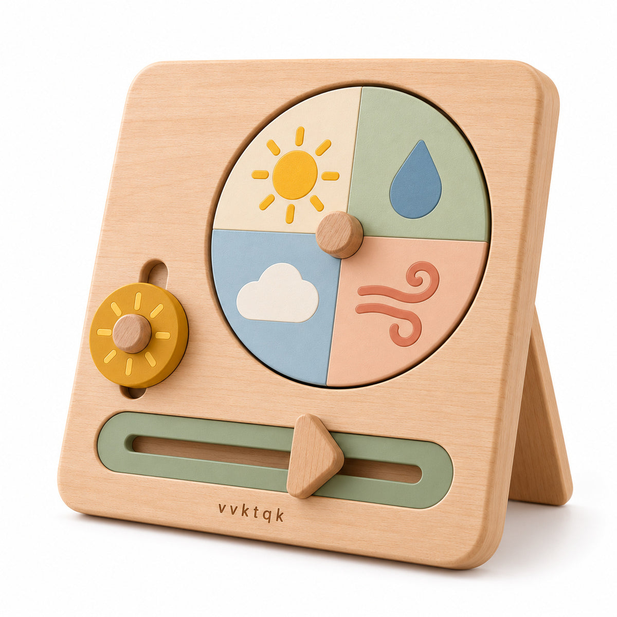Complete vvktqk Little Weather Wheel Activity Board set on a clean studio background.