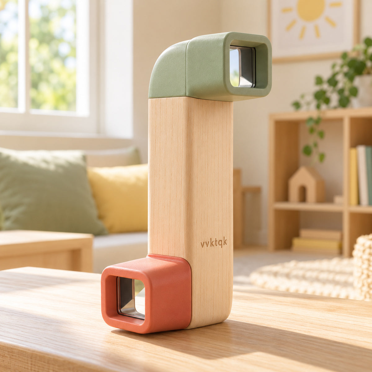 vvktqk Pocket Explorer Pretend Periscope in a bright playroom.
