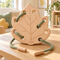 vvktqk Woodland Lacing Trail Board in a bright playroom.